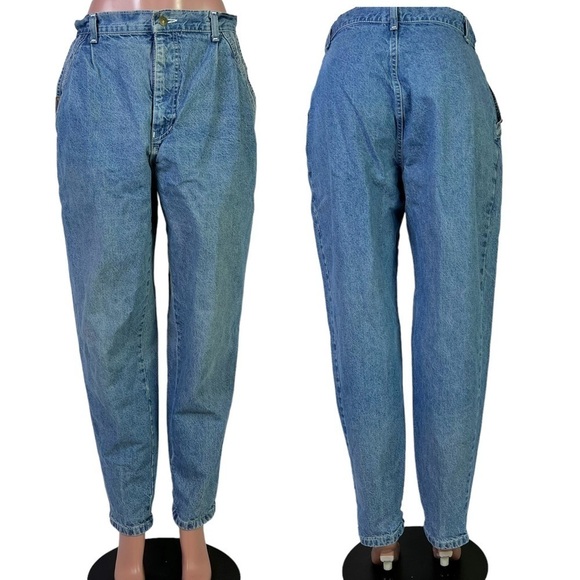 BLUE ZONE VINTAGE JEANS BALLOON JEANS BAGGY JEANS BOYFRIEND JEANS TAPERED  LARGE - Picture 1 of 12
